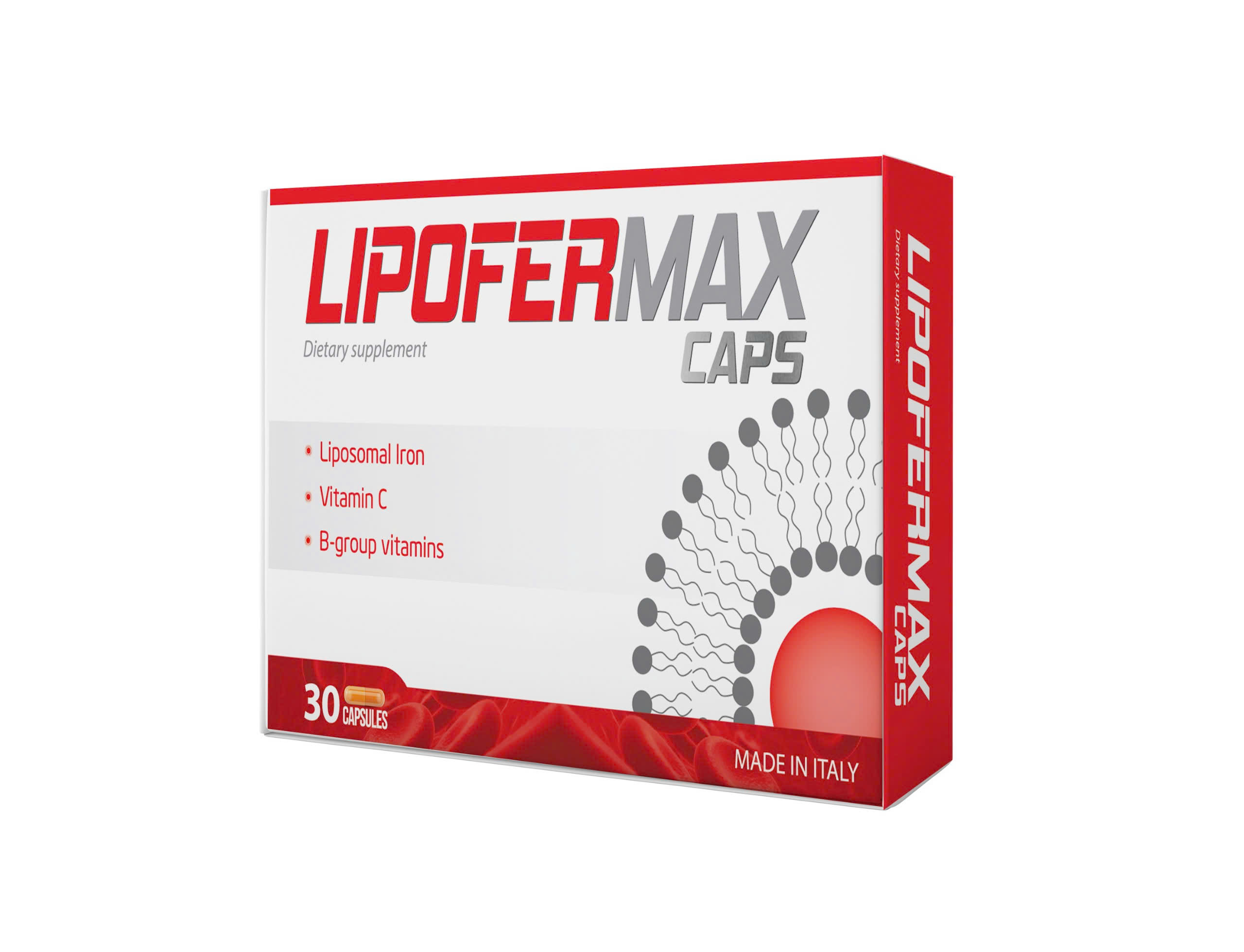 Lipofermax Caps - Hộp 30 viên Thực phẩm bảo vệ sức khỏe Lipofermax caps